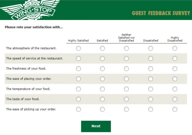 Wingstop Survey Participate & Win 50 Gift Card Curves Information