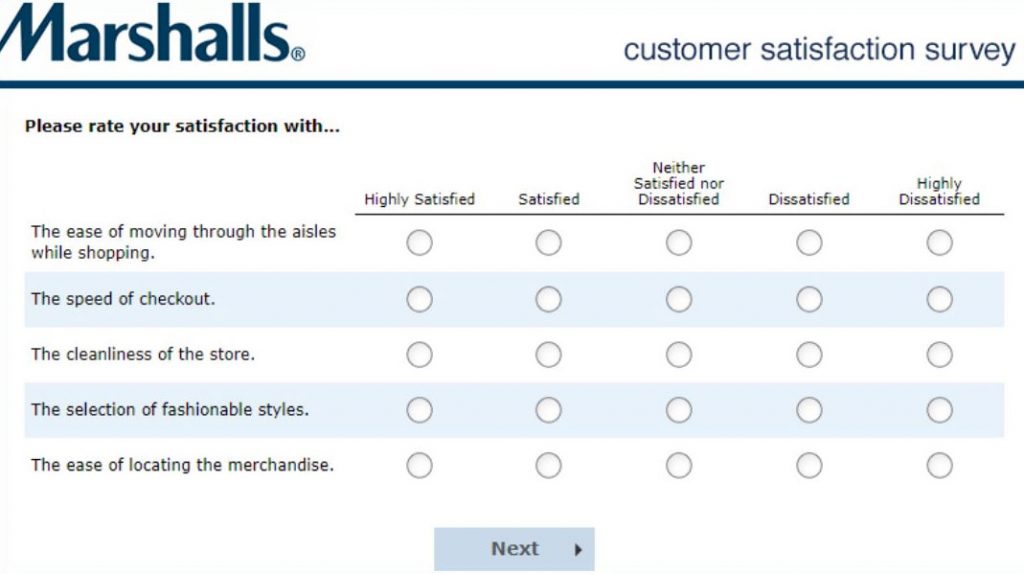 Marshallsfeedback survey overall satisfaction image