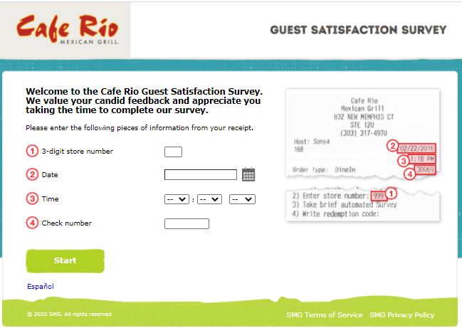 cafe rio listens.smg survey page image