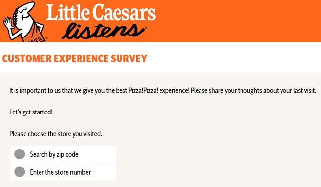 little caesars listens survey start image