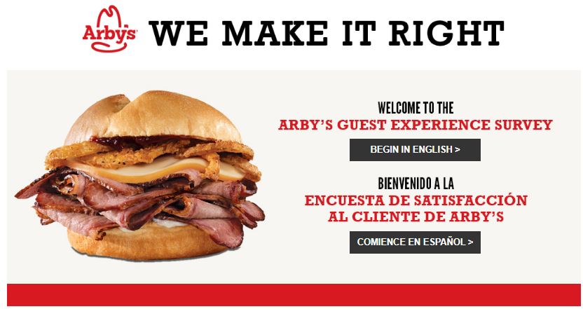 Arbys Customer Satisfaction Survey Image