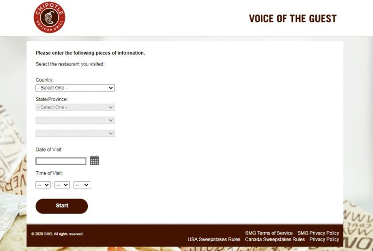 Chipotle Feedback Survey Win Free 52 Burritos