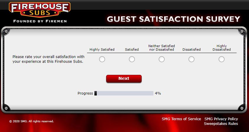 Firehouse Subs Questions Survey Image
