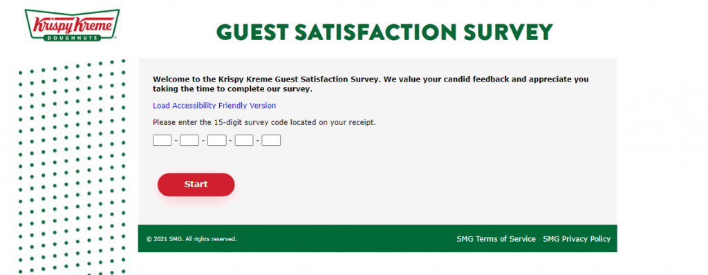 KrispyKremelistens 15-digit Guest Satisfaction Survey Image