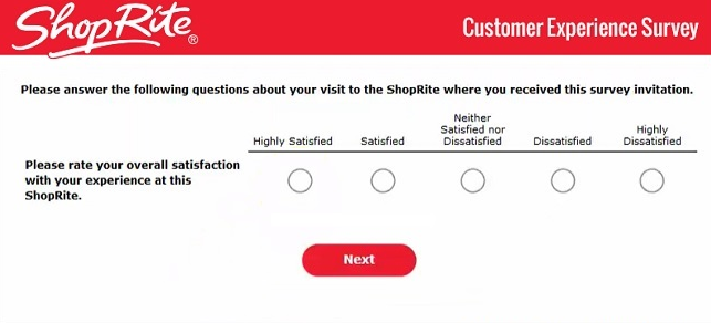 ShopRite Experience Survey Questions Image