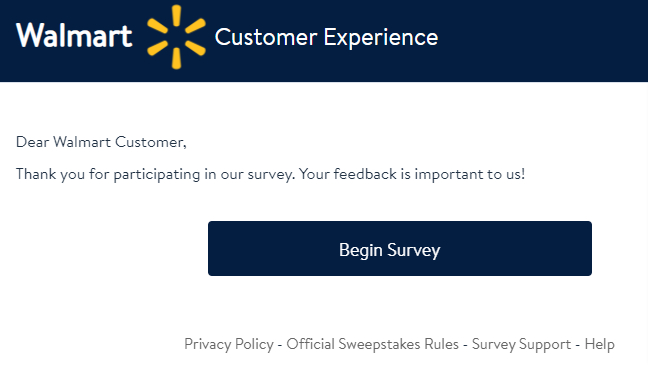 Walmart Guest Satisfaction Feedback Image