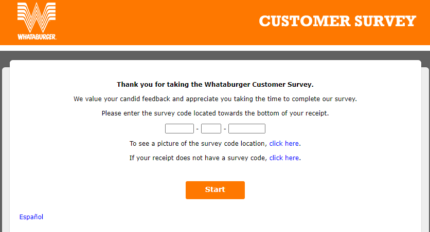 Whataburger Customer Satisfaction Survey Image