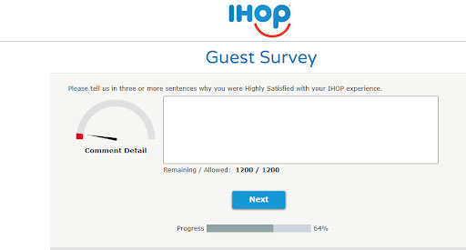 www.talktoihop.com survey comment box Image