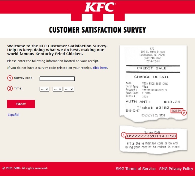 Mykfcexperience Customer Satisfaction Receipt Details Image