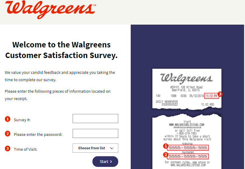 Walgreenslistens Survey Receipt Details Image