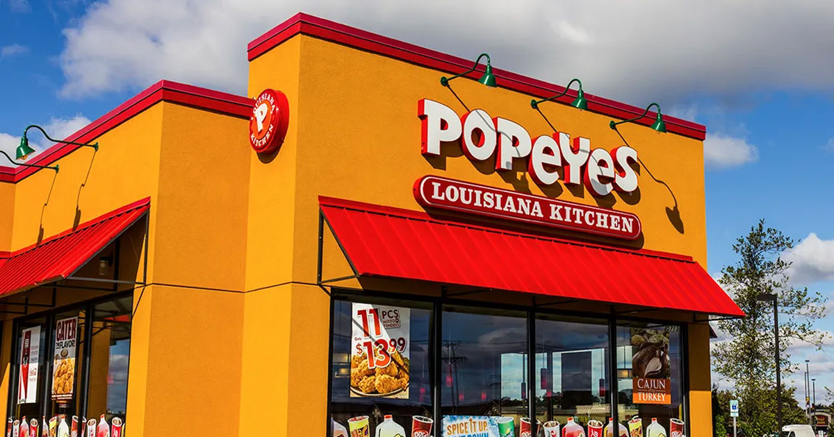 Popeyes menu image