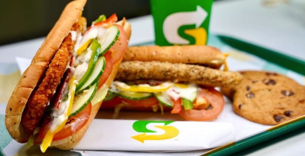 subway sandwich menu image